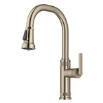 Kraus Allyn Industrial Pulldown Single Handle Kitchen Faucet Spotfree Anti.... Fixed Price $268.71.