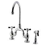 Kingston Brass KS779.BEXBS Essex 1.8 Gpm Bridge Kitchen Faucet - Chrome. Fixed Price $597.97.