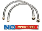 Pieces Xfitting 38 Comp 12 Fnpt Faucet Supply Hose Line, 18 Long, Braided St. Fixed Price $17.24.