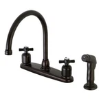 Kingston Brass FB795ZXSP Millennium 8-INCH Centerset Kitchen Faucet With Sprayer. Fixed Price $120.38.