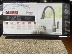 New Delta Dunsley Single-handle Deck Mount Pull-down Kitchen Faucet W/spotshield. Fixed Price $142.24.