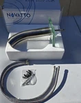 Novatto GF-011ORB-C Squared Glass Waterfall Vessel Faucet Bronze. Fixed Price $45.00.