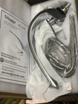Wovier Flow Brushed Nickel Waterfall Bathroom Sink Faucet, Iso 9001 Model. Fixed Price $60.00.