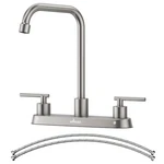 Appaso 2 Handle Kitchen Faucet, Brushed Nickel Sink. Fixed Price $61.95.
