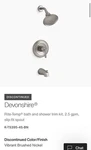 Kohler K-TS395-4S-BN Devonshire Trim Kit 2.5 Gpm In Brushed Nickel- No Tub Spout. Fixed Price $125.00.