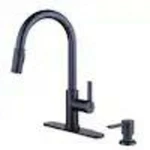 Glacier Bay Paulina Pull-down Sprayer Kitchen Faucet W/soap Dispenser Black. Fixed Price $65.00.