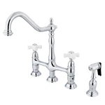 Kingston Brass KS127.PXBS Heritage 1.8 Gpm Widespread Bridge - Chrome. Fixed Price $311.97.