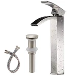 Bwe Single Hole High Arc Bathroom Vessel Sink Faucet W/ Pop Up Drain Nickel. Fixed Price $59.95.