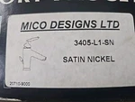 Mico 3405-L1-SN "profili" Single Lever Lavatory Faucet Satin Nickel. Fixed Price $136.80.