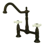 Kingston Brass KS117.PX Heritage 1.8 Gpm Widespread Bridge - Bronze. Fixed Price $302.22.