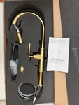 Newport Brass Pull Down Kitchen Faucet - Satin Bronze. Fixed Price $980.00.
