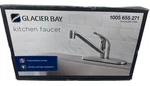 Glacier Bay Kitchen Faucet Stainless Steel Single Handle 3 Hole Sink. Fixed Price $18.98.