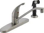 Peerless Stainless Steel Kitchen Faucet 1.5 Gpm 360 Swivel Side Sprayer. Fixed Price $102.90.