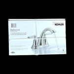Kohler Bathroom Sink Faucet Bellwood Center Set Brushed Nickel R97833-4D-BN. Fixed Price $78.99.