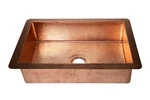 Mexican Crafts Farmhouse Copper Kitchen Sink: 33X22" Undermount, Shiny, 16 Gauge. Fixed Price $1889.00.