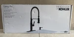 Nib Kohler Ealing Pro R28702-SD-BL Single-handle Matte Black Kitchen Sink Faucet. Fixed Price $225.00.
