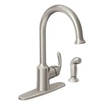 Moen 87301SRS High Arc Kitchen Faucet With Side Spray From The Bayhill. Fixed Price $123.86.