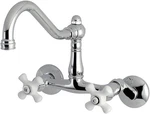 New Chrome Kingston Brass Wall Mount Kitchen Faucet KS3221PX Vintage Collection.. Fixed Price $99.90.