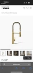 Kohler Purist K-24982-2MB Semi Professional Kitchen Faucet Modern Brass. Fixed Price $700.00.