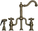 Whitehaus WHTTSCR3-9772SPR-BN Bridge Kitchen Faucet W/side Spray, Brushed Nickel. Fixed Price $602.35.