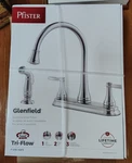Pfister Glenfield Kitchen Faucet W/side Spray High Arc Tri-flow Stainless Steel. Fixed Price $120.95.