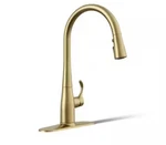 Kohler K5962MB Single Handle Pull-down Sprayer Kitchen Sink Faucet- Gold. Fixed Price $199.99.