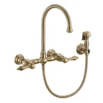 Whitehaus WHKWLV3-9301-NT Vintage Iii Plus Wall Mount Lever Handles Faucet With. Fixed Price $819.00.