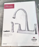 Pfister F-036-4LRC Ladera 2-HANDLE Kitchen Faucet With Side Spray In Chrome. Fixed Price $47.95.