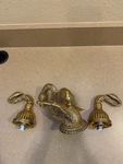 Phylrich Swan Three Hole Polished Brass Faucet With Lever Handles Neverinstalled. Fixed Price $499.99.