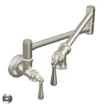 Moen S664 Traditional Filler Double Handle Wall Mount Kitchen - Spot Resist. Fixed Price $886.65.
