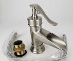 Aquafaucet Waterfall Brushed Nickel Bathroom Sink Single Handle One Hole. Fixed Price $66.60.