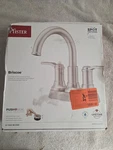 Pfister Briscoe 4 In. Centerset Double Handle Faucet W Spot Defense Satin Nickel. Fixed Price $37.35.