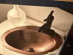 Sinkology 20X 17 Rutherford Copper Drop-in Oval Rustic Bathroom. Fixed Price $84.00.