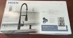 New Moen Essie 87814BL Spring Pulldown Kitchen Faucet Matteblack W/soap Dis B166. Fixed Price $149.95.
