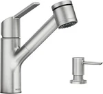 Moen 87701SRS Sombra One-handle Kitchen Faucet With Soap Dispenser Stainless. Fixed Price $89.20.