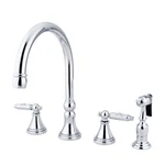 Kingston Brass GS279.GLBS 1.8 Gpm Widespread Kitchen Faucet - Chrome. Fixed Price $292.47.