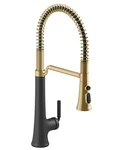 Kohler Tone K-23765-BMB Prerinse Pro Spray Kitchen Faucet Black & Moderne Brass. Fixed Price $538.00.