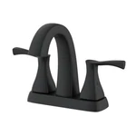 Matte Black 4 In. Centerset Bathroom Faucet With Drain Kit - Glacier Bay. Fixed Price $110.59.