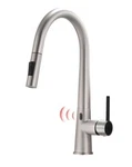 Matrix Decor Touchless Gooseneck Single-handle Kitchen Faucet Brushed Nickel. Fixed Price $98.88.