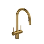 New Riobel Azure 2 Handle Pull Down Kitchen Faucet Brushed Gold AZ801BG $1073MSP. Fixed Price $395.00.