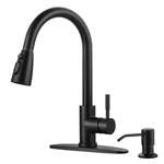 Wowow Matte Black Kitchen Faucet Single Handle High Arc Stainless Steel. Fixed Price $104.99.