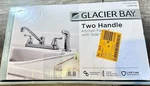 Glacier Bay Constructor 2-HANDLE Kitchen Faucet Chrome W/ Side Sprayer. Fixed Price $27.96.