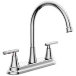 Hurran 2 Handle Kitchen Sink Faucet, 8 Inch High Arc 360 Swivel. Fixed Price $82.97.