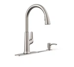 Kohler Volt Vibrant Stainless Single Handle Deck-mount Pull-down Kitchen Faucet. Fixed Price $199.99.