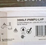 Delta 3595LF-PNMPU-LHP Cassidy Bathroom Faucet Less Handles Polished Nickel. Fixed Price $379.99.