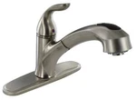 Valterra PF231441 Brushed Nickel Pull-out Kitchen Faucet With Levers Handles. Fixed Price $148.80.