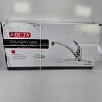 Delta Foundations Chrome Single Handle Kitchen Faucet 3-HOLE 10900LF New. Fixed Price $50.39.