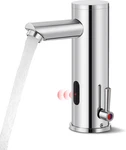 Sensor-activated Touchless Bathroom Sink Faucet With Adjustable Handle, Chrome. Fixed Price $119.99.