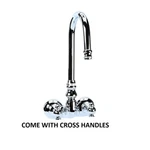Elizabethan Classics Wall Mount Leg Tub Faucet, Porcelain Cross Handle Polished. Fixed Price $189.99.