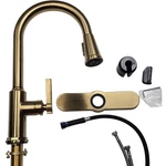 Signature Hardware 476860 Greyfield 1.8 Gpm Kitchen Faucet - Brushed Gold. Fixed Price $375.90.